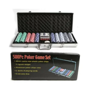 Coffret Poker 500 Jetons Casino avec Mallette Aluminium, Cartes et Dés