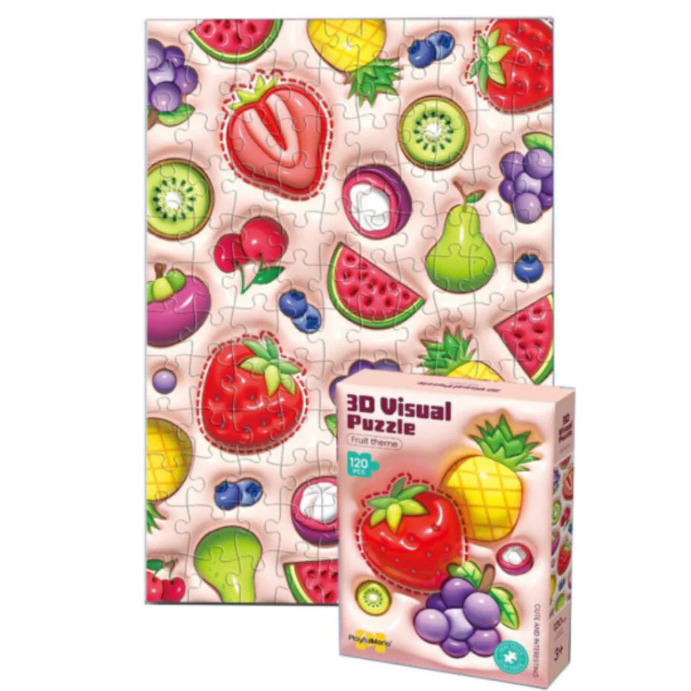 Puzzle Visuel 3D PlayfulMario Fruits 120 Pièces – Jeu Éducatif pour Enfants