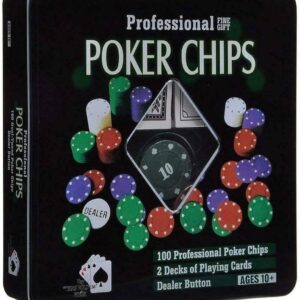 Coffret Professionnel de Jetons de Poker dans Mallette Métallique