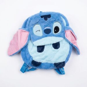 Sac à Dos Peluche Stitch Disney pour Enfant – Bleu Doux avec Bretelles Réglables