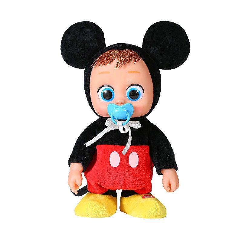Poupée Cry Babies Tiny Cuddles Mickey Mouse – Poupée Interactive avec Vraies Larmes