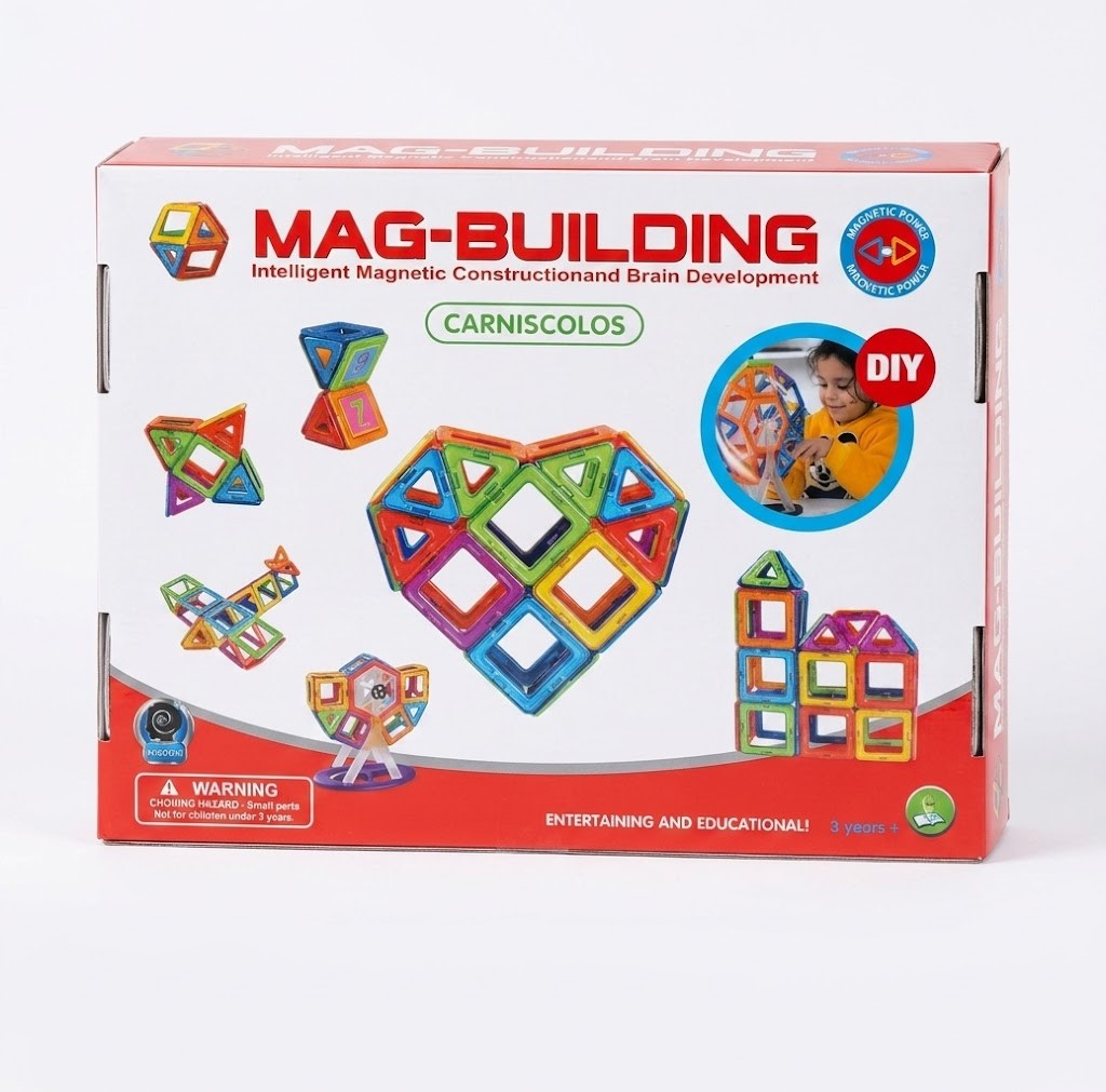 Mag-Building Carnival Set 18 Pièces – Jeu de Construction Magnétique Intelligent