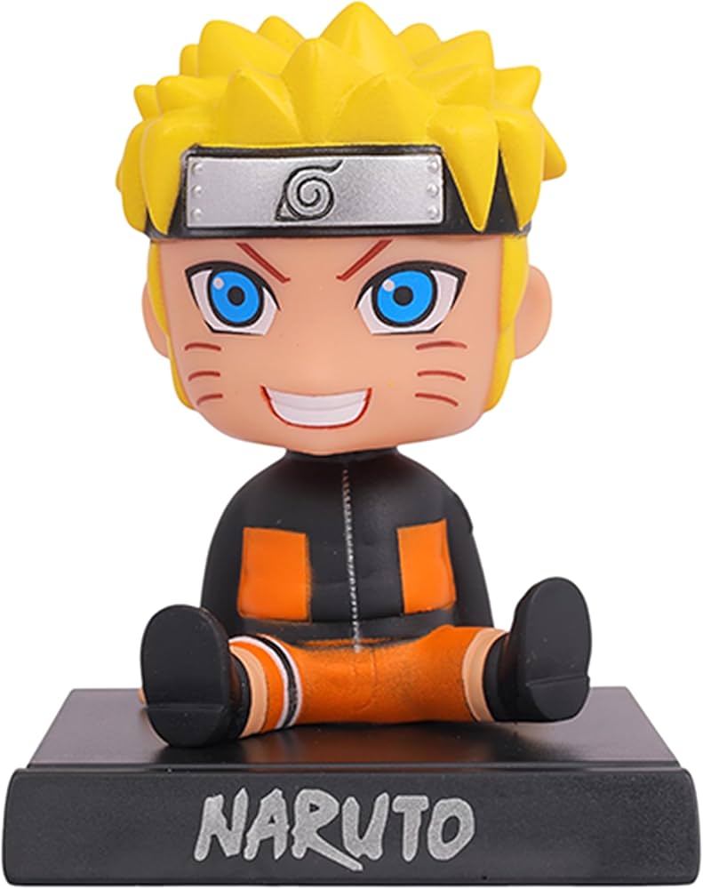 Figurine Naruto Bobblehead Uzumaki – Décoration Voiture et Bureau avec Support Téléphone