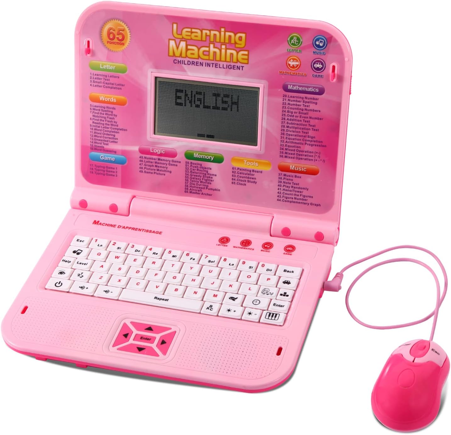 Ordinateur Éducatif Enfant Learning Machine – 65 Activités d’Apprentissage