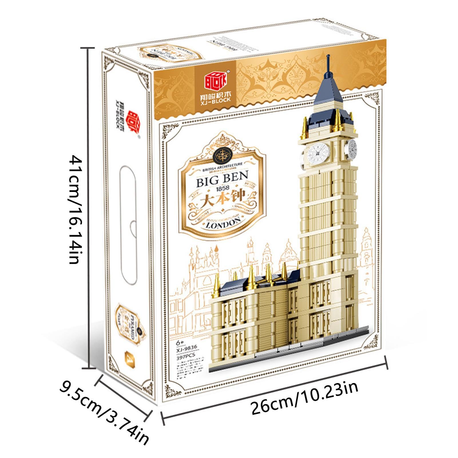 Blocs de Construction Big Ben Londres 397 Pièces – Maquette Éducative pour Enfants