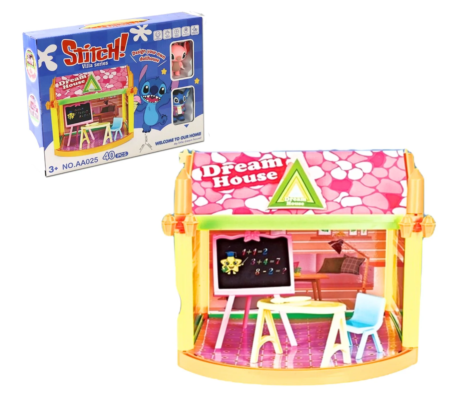 Stitch! Villa Series Dream House 41 Pièces – Maison de Poupée avec Accessoires