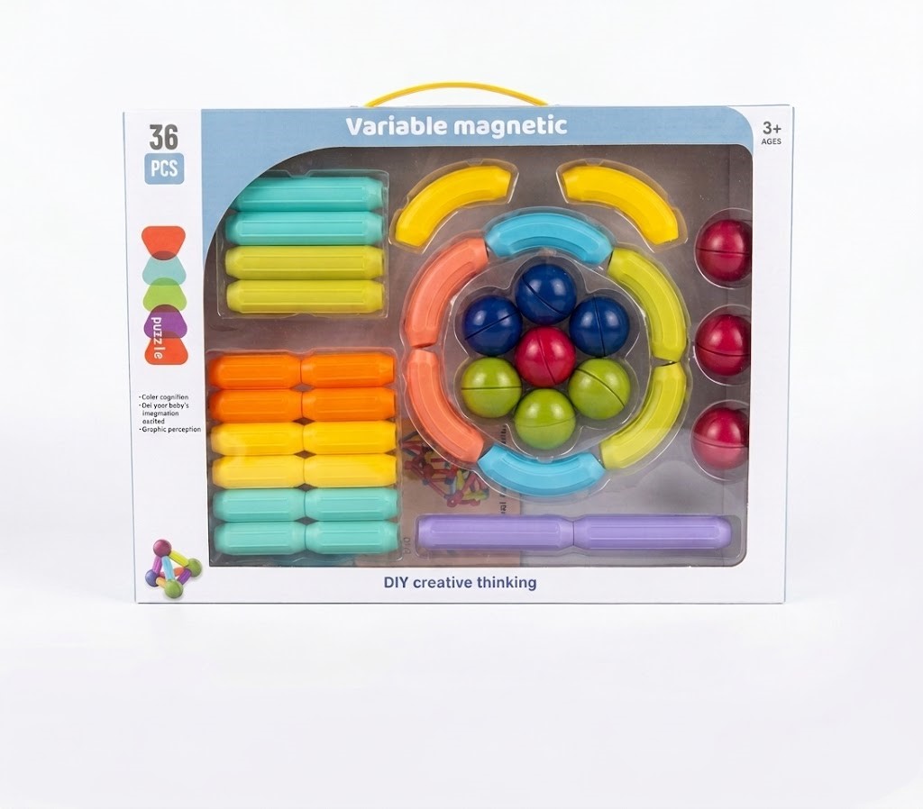 Jeu de Construction Magnétique - Variable Magnetic 36 Pièces