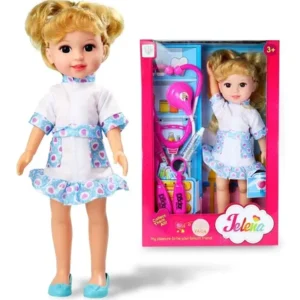 Poupée Docteur Jelena avec Accessoires Médicaux – Jeu d’Imitation pour Enfants