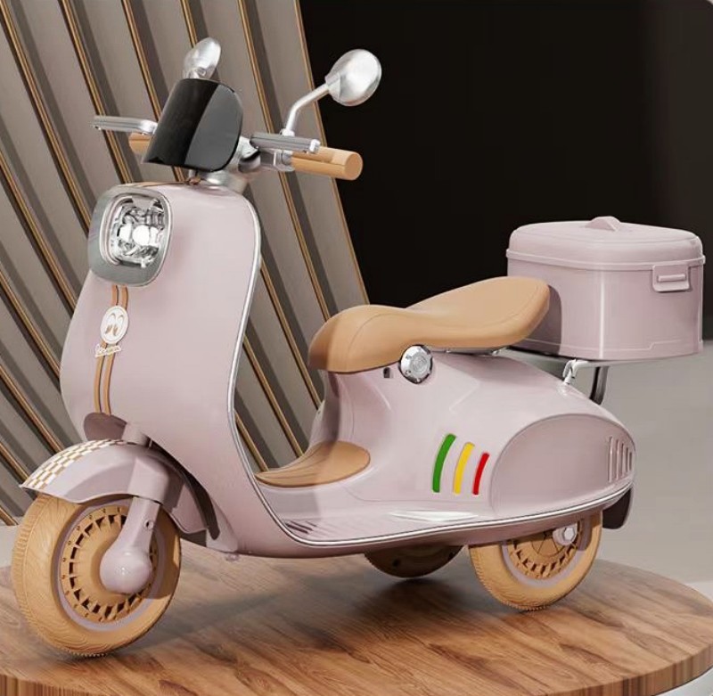 Scooter Électrique Enfant Style Vespa 12V Blanc – Avec MP3 et USB