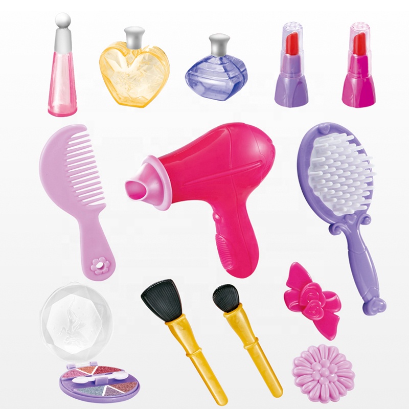 Coiffeuse Enfant Rose avec Miroir et Accessoires – Children's Ornament Dresser