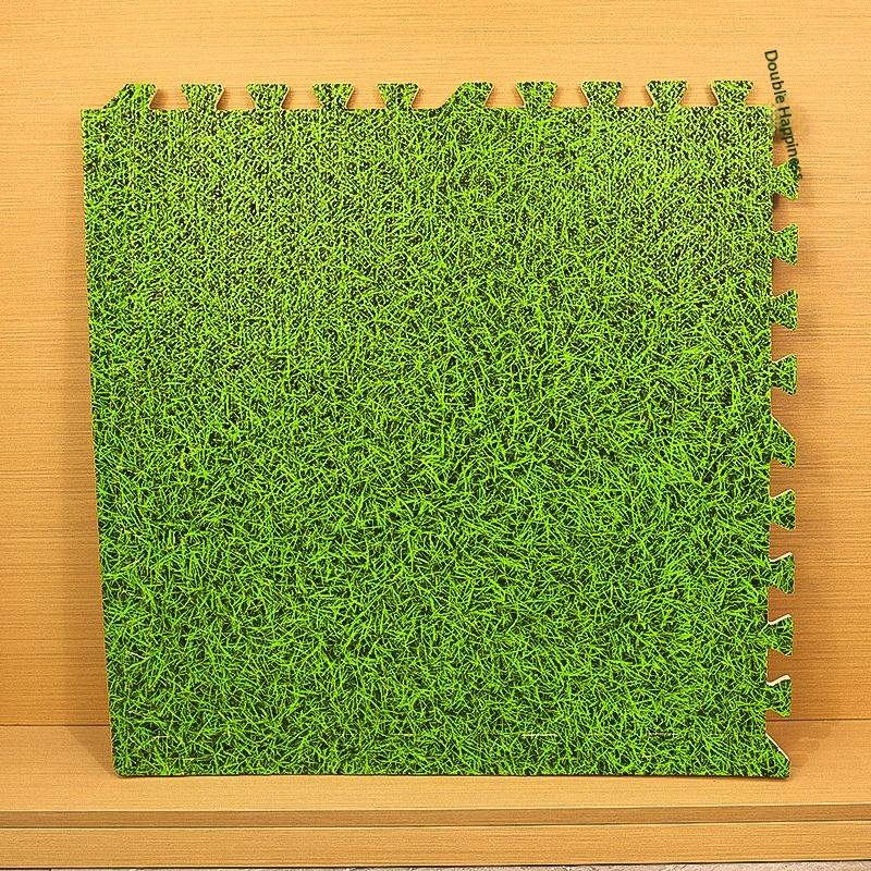 Lot de 16 Tapis Puzzle Effet Gazon en Mousse EVA – Dalles Emboîtables