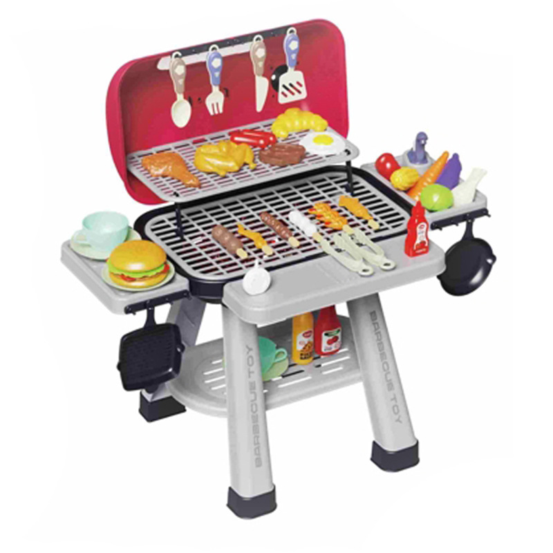 Barbecue Enfant DIY Play House 64 Pièces – Cuisine Interactive avec Lumière, Son et Brume