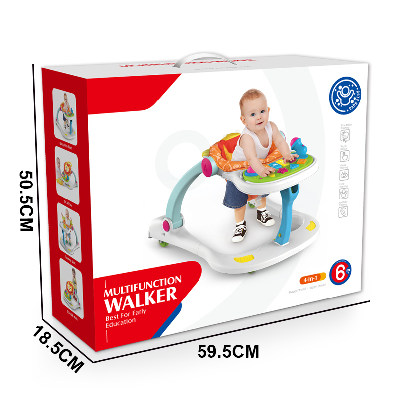 Trotteur Multifonction Huanger 4 en 1 – Trotteur Évolutif Bébé Centre d’Activités