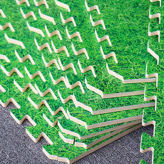 Lot de 16 Tapis Puzzle Effet Gazon en Mousse EVA – Dalles Emboîtables