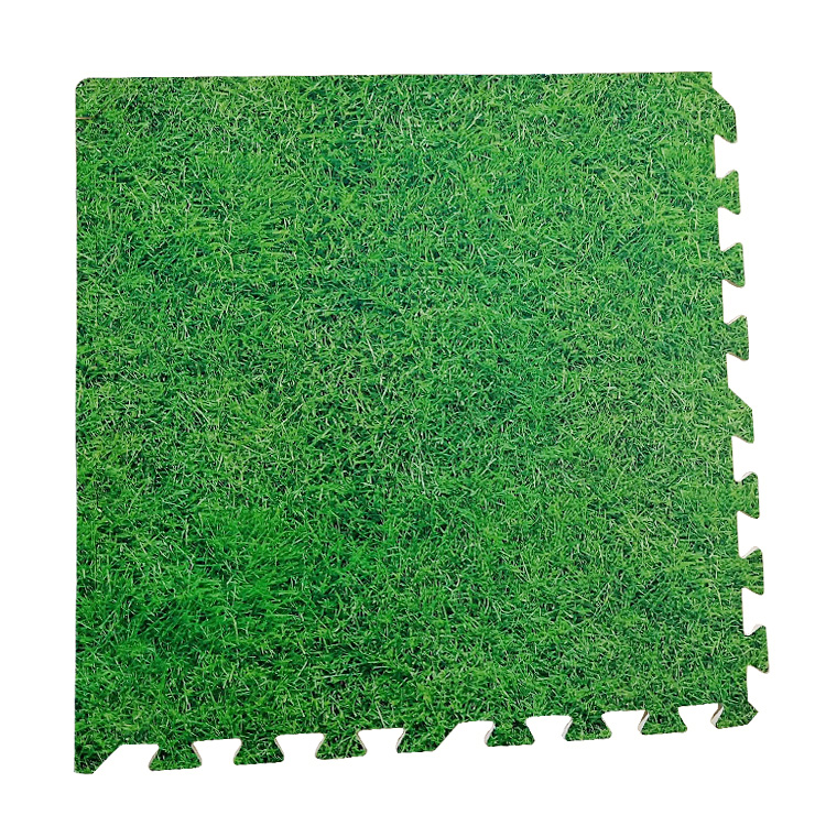Lot de 16 Tapis Puzzle Effet Gazon en Mousse EVA – Dalles Emboîtables
