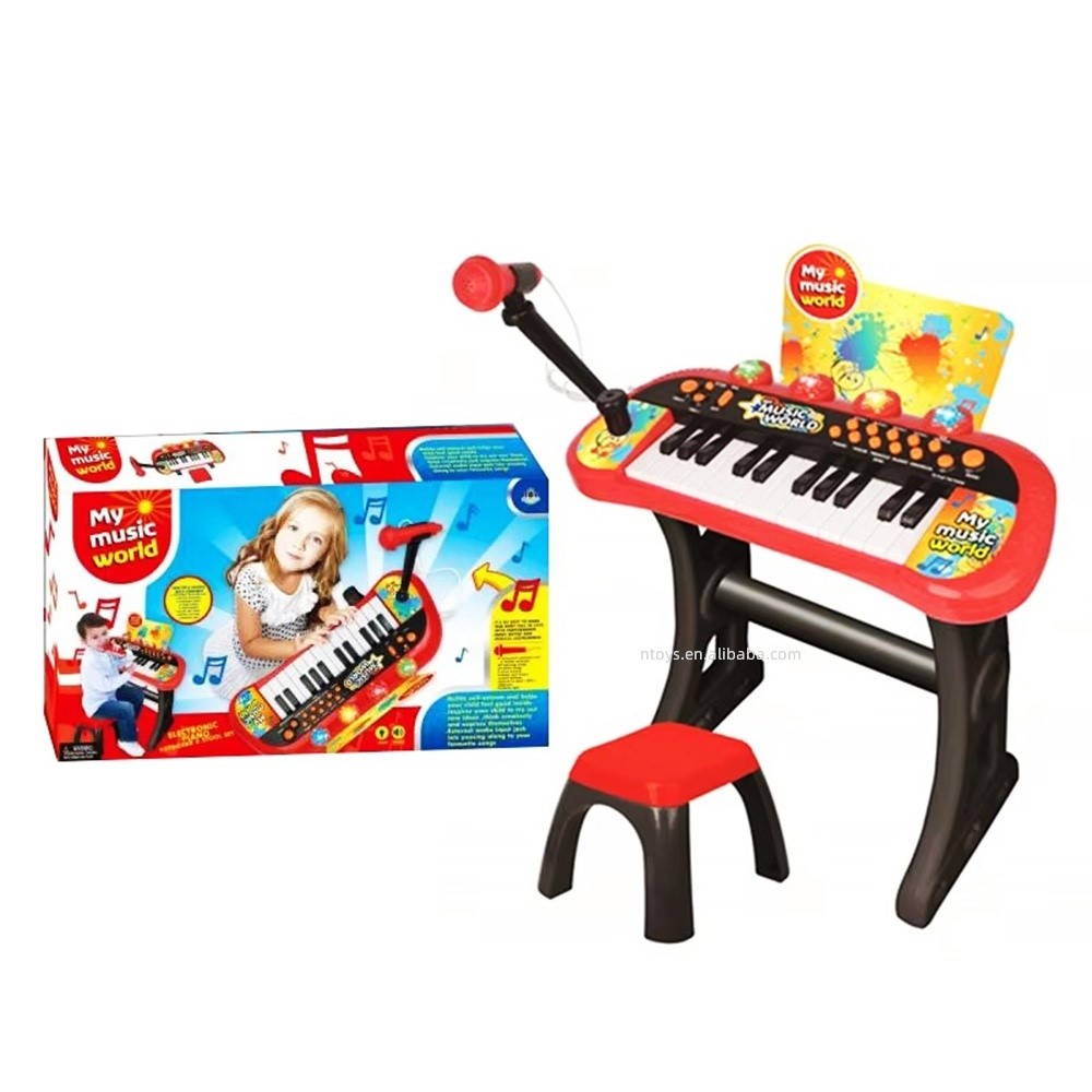 Clavier Électronique Enfant My Music World avec Tabouret et Microphone