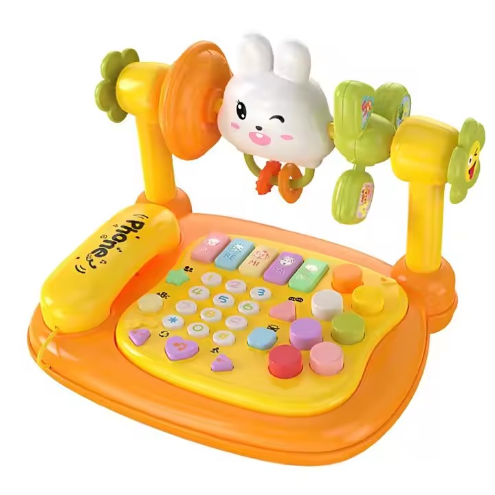 Téléphone Éducatif Musical Lapin pour Enfants dès 3 Ans