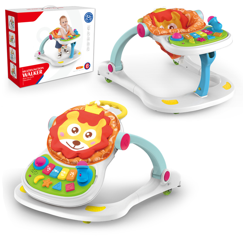 Trotteur Multifonction Huanger 4 en 1 – Trotteur Évolutif Bébé Centre d’Activités