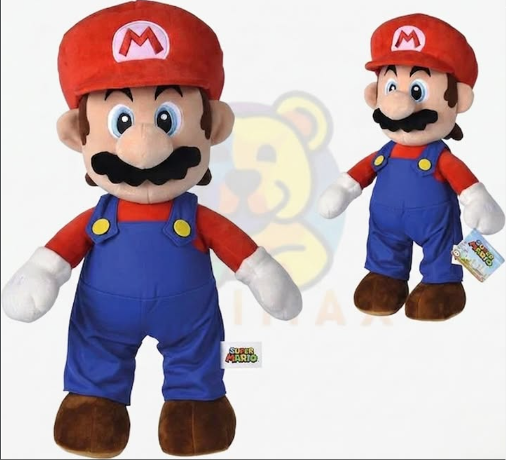 Peluche Géante Mario Simba 70 cm et 30 cm – Personnage Nintendo Officiel