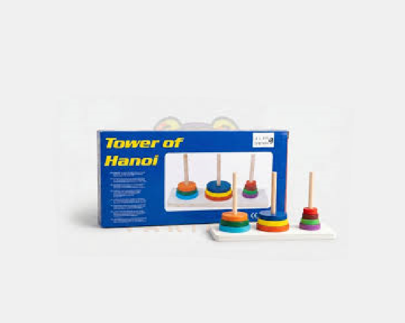 Tour de Hanoï en Bois - Puzzle Logique Éducatif pour Enfants
