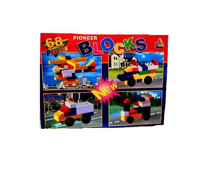 Pioneer Blocks 68 Pièces Jeu de Construction Véhicules pour Enfants