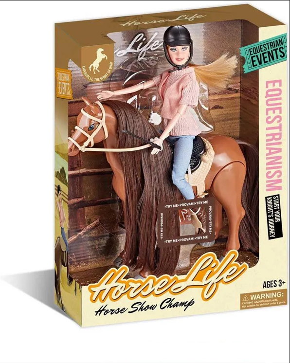 Poupée et Cheval Horse Life Essa Toys – Coffret Équestre avec Sons et Accessoires
