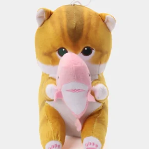 Peluche Mofusand Chat en Costume de Requin Rose – Peluche Kawaii Douce