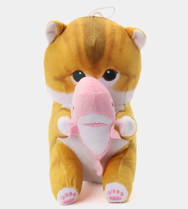 Peluche Mofusand Chat en Costume de Requin Rose – Peluche Kawaii Douce