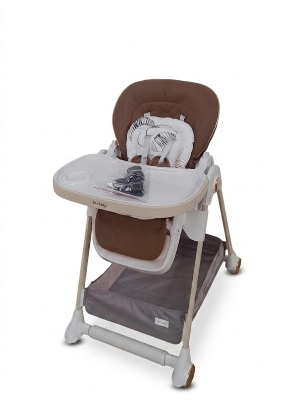 Chaise Haute Burbay AC828 Réglable avec Double Plateau – Confort et Praticité pour Bébé