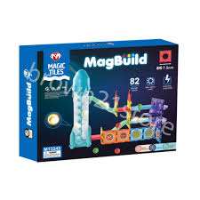 MagBuild Circuit à Billes Magnétique – 82 Pièces avec Ascenseur Électrique