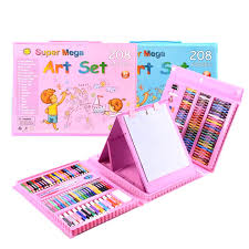 Super Mega Art Set 208 Pièces – Coffret Dessin et Peinture pour Enfants