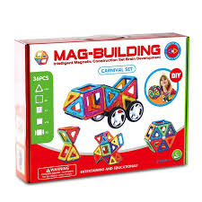 Mag-Building Carnival Set 36 Pièces – Jeu de Construction Magnétique 3D