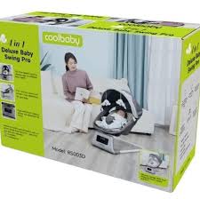 Balancelle Électrique Cool Baby 4 en 1 Deluxe Baby Swing Pro – Avec Moustiquaire et Jouets Suspendus
