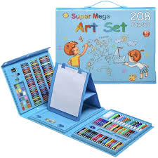 Super Mega Art Set 208 Pièces – Coffret Dessin et Peinture pour Enfants
