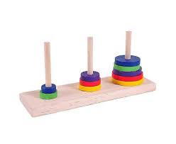 Tour de Hanoï en Bois - Puzzle Logique Éducatif pour Enfants