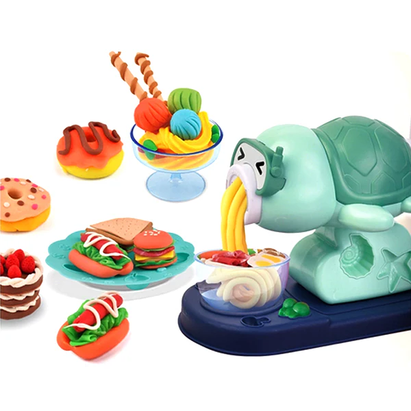 Kit Pâte à Modeler WBX DIY Color Mud 36 Pièces avec Machine Tortue
