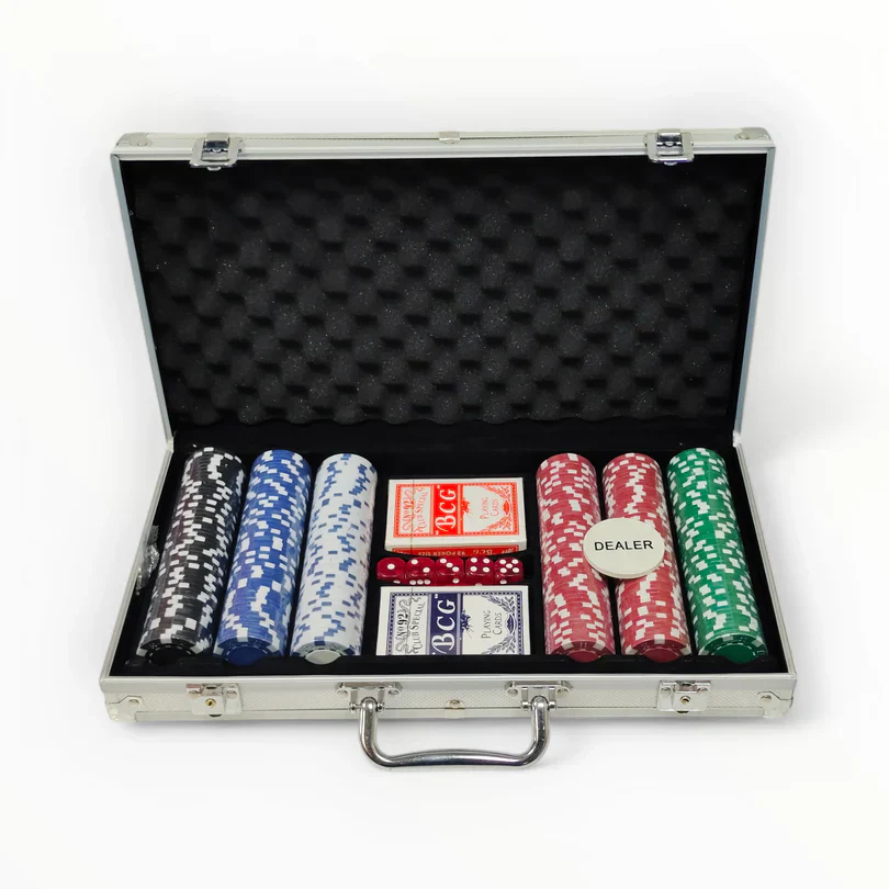 Coffret Poker 300 Jetons Casino avec Mallette Aluminium et Cartes