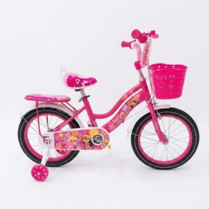 Vélo Enfant Fille Milayo Rose – Avec Roues Stabilisatrices et Panier Avant | N12
