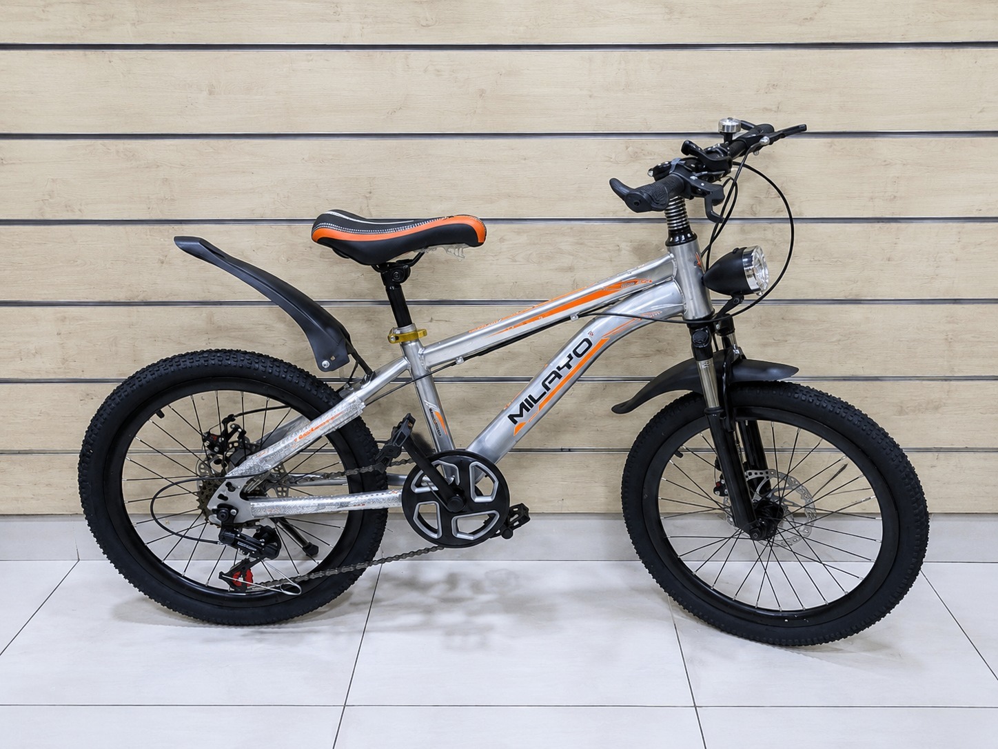 Vélo Milayo 20 Pouces Argent – Avec Freins à Disque et Garde-Boue | KQ-47
