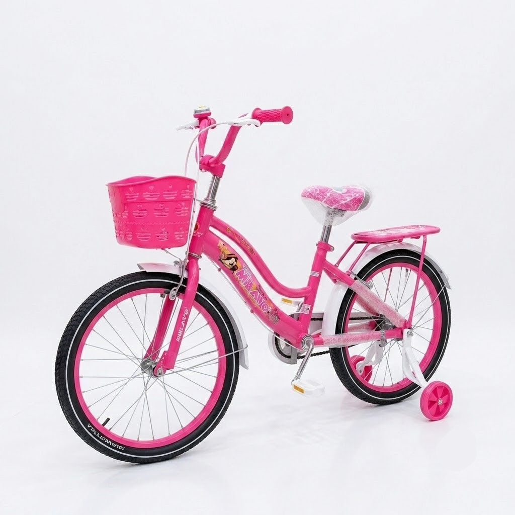 Vélo Enfant Fille Rose – Avec Roues Stabilisatrices Amovibles |  AN20