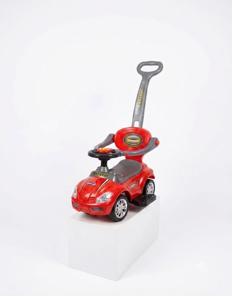 Porteur Bébé 3-en-1 avec Canne Parentale et Barrière de Sécurité – Baby Car