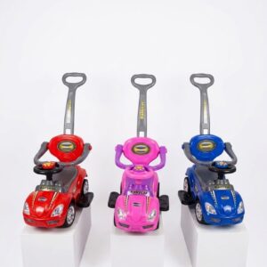Porteur Bébé 3-en-1 avec Canne Parentale et Barrière de Sécurité – Baby Car