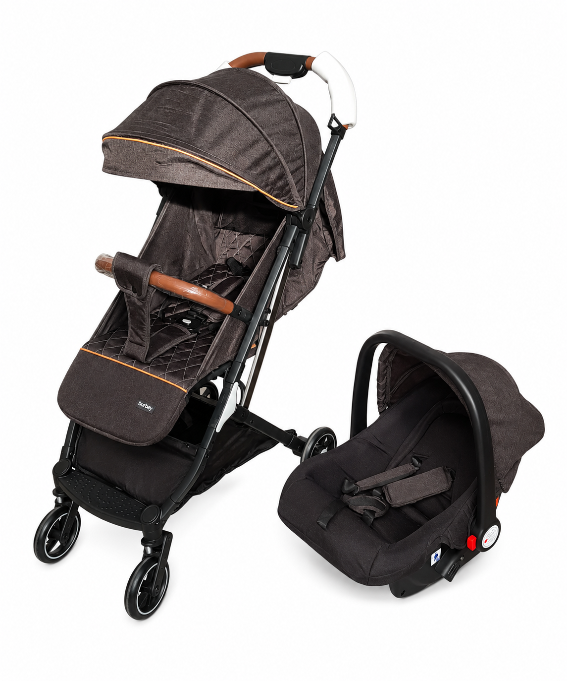 Poussette Valise Burbay 608+C Noire avec Maxi-Cosi