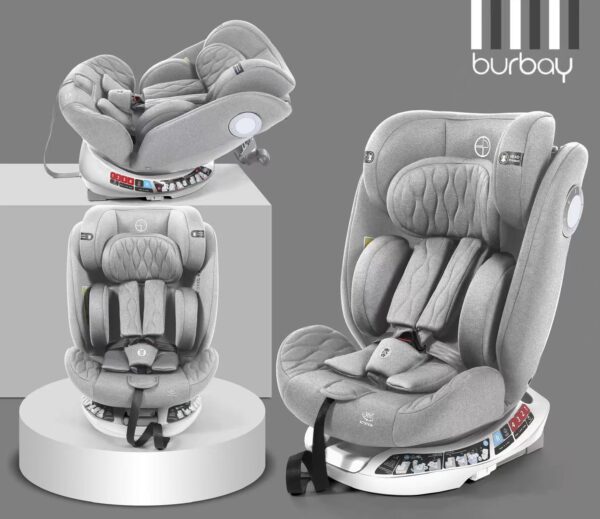 Siège Auto Burbay Isofix Pivotant 360° Gris Clair | G406