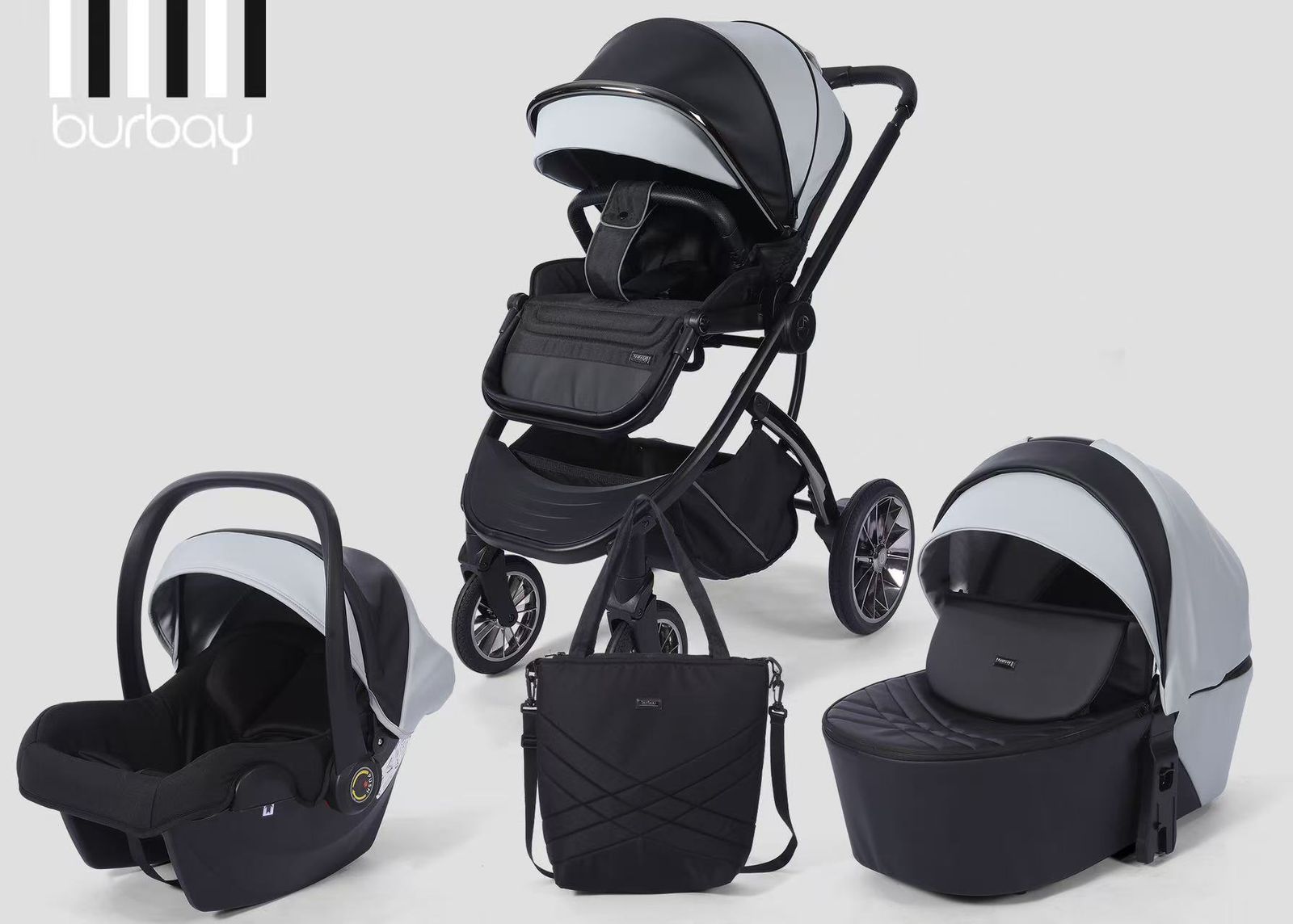 Ensemble Poussette Burbay 3-en-1 | AS888