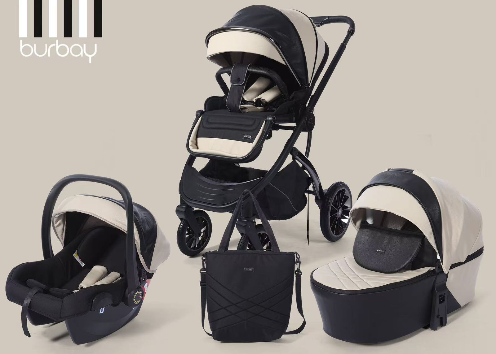 Ensemble Poussette Burbay 3-en-1 | AS888