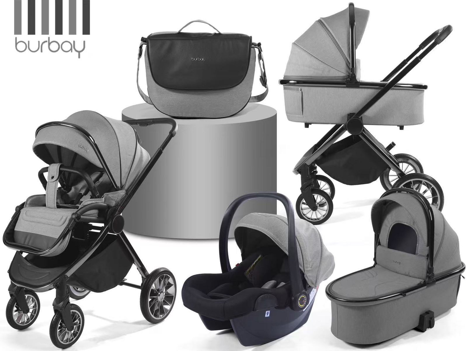 Poussette Burbay 3-en-1 Burbay Réversible | AS105