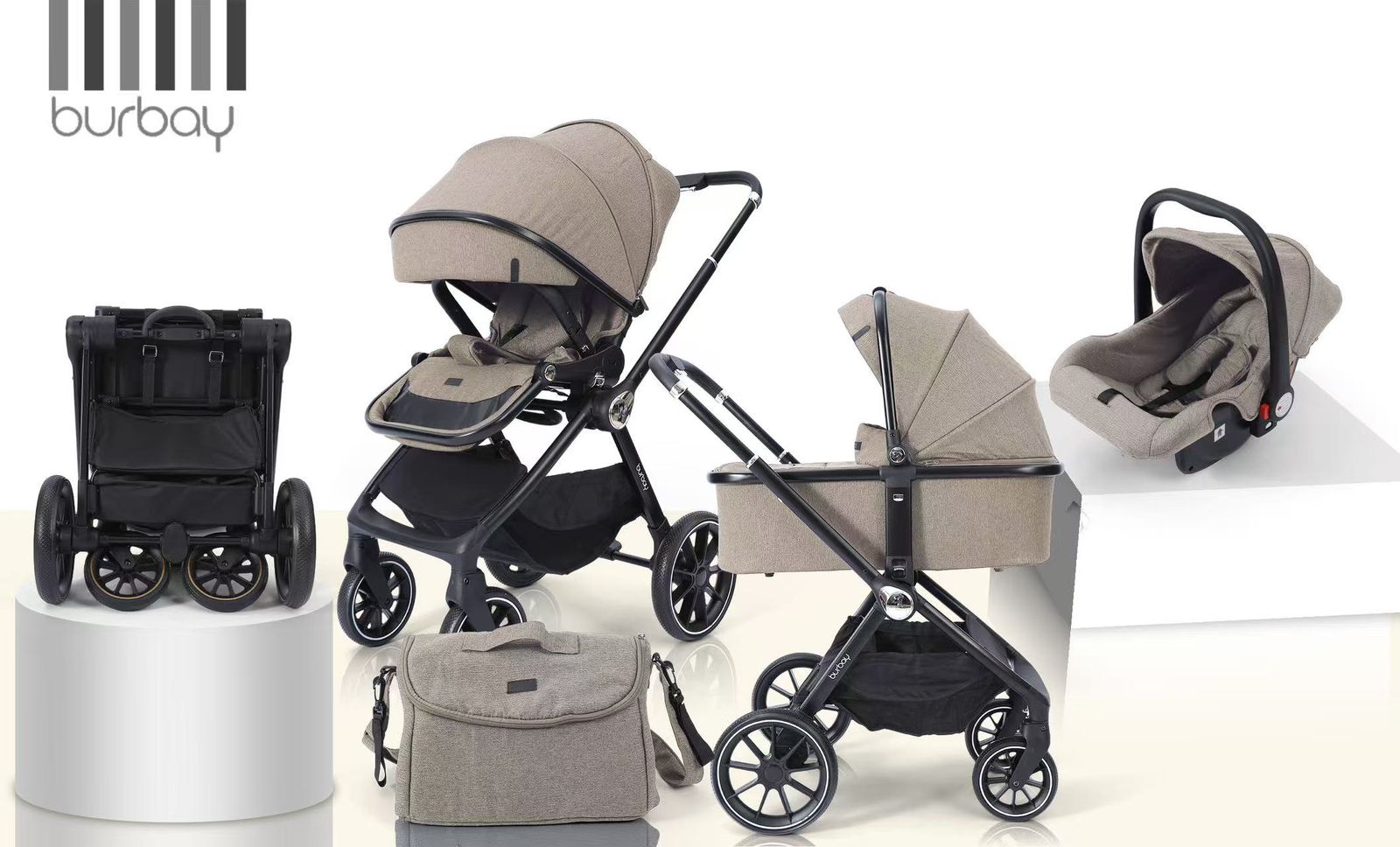 Poussette Burbay Trio 3-en-1 | AG801