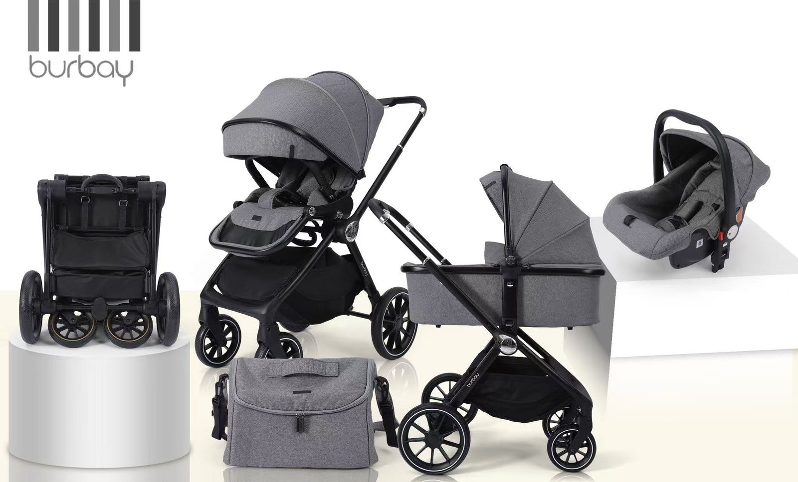 Poussette Burbay Trio 3-en-1 | AG801