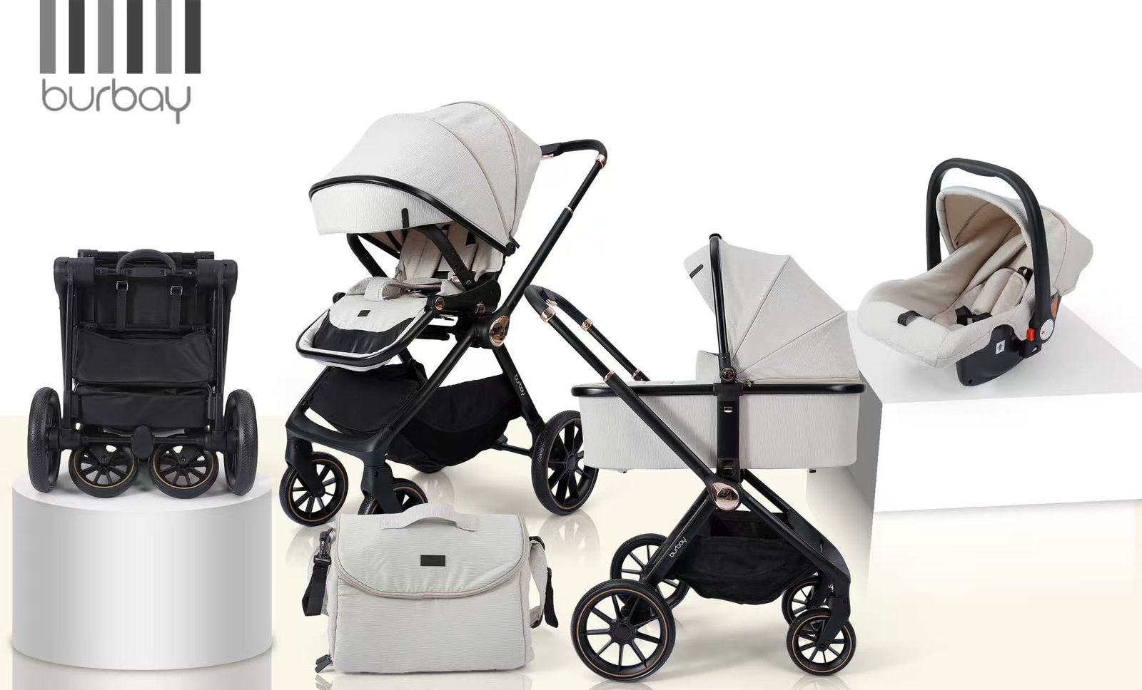 Poussette Burbay Trio 3-en-1 | AG801
